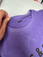 Medium (12-14) Chaos & coffee purple sweater