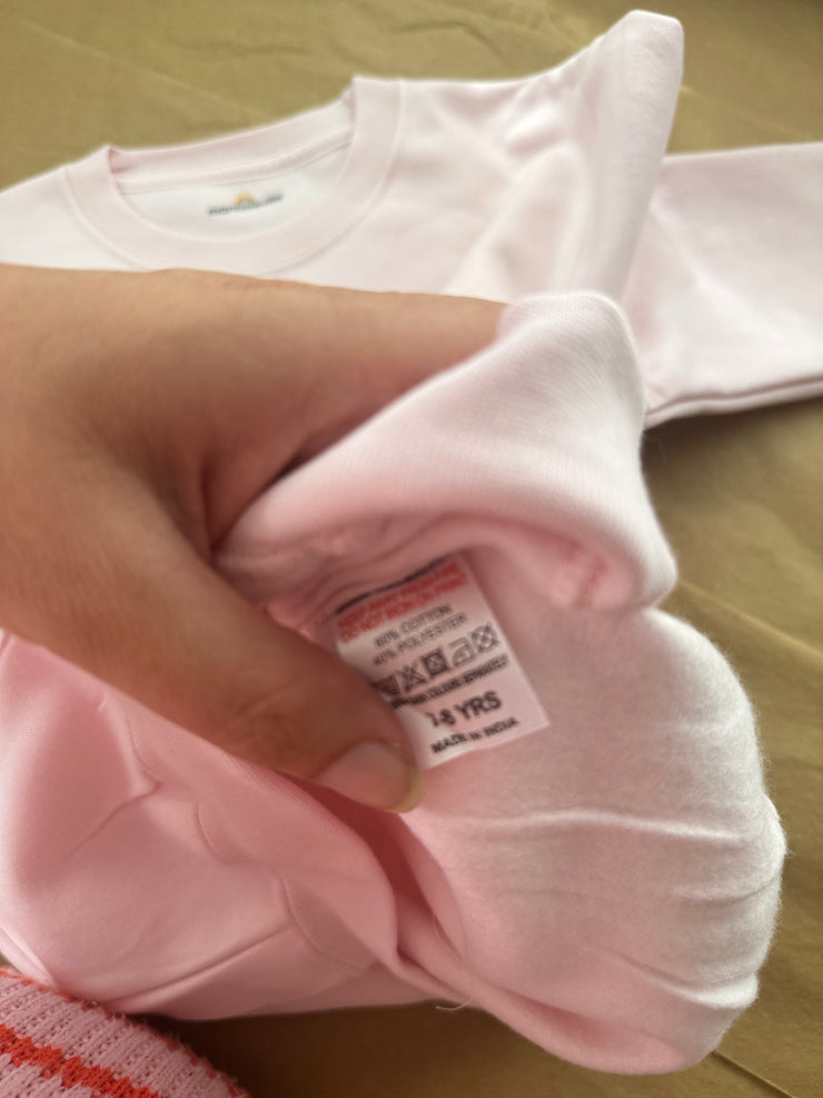 7-8 years sow much to love pink sweater