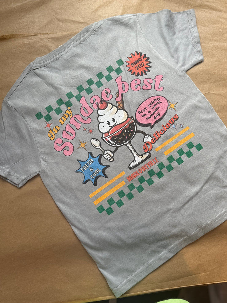3-4 years sundae best grey tee
