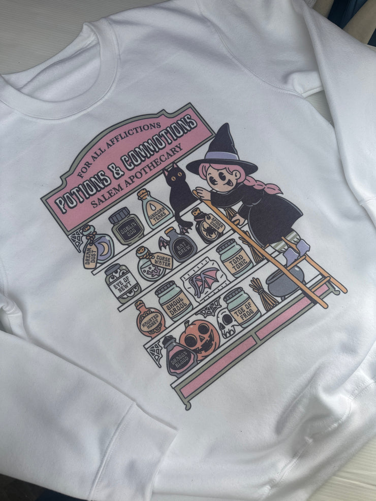 Potions & commotions white sweatshirt 9-10 years