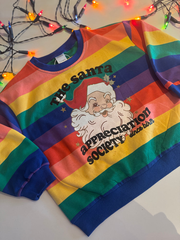 Santa appreciation society Rainbow Kids Jumper