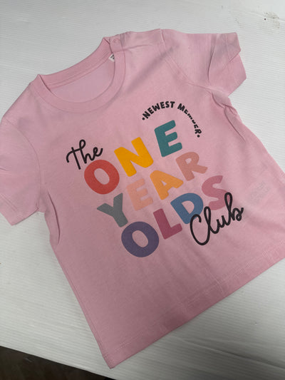 12-18 months One year old club pink misfit