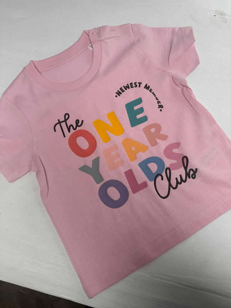 12-18 months One year old club pink misfit