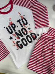 3-4 years Up to no good elf pjs