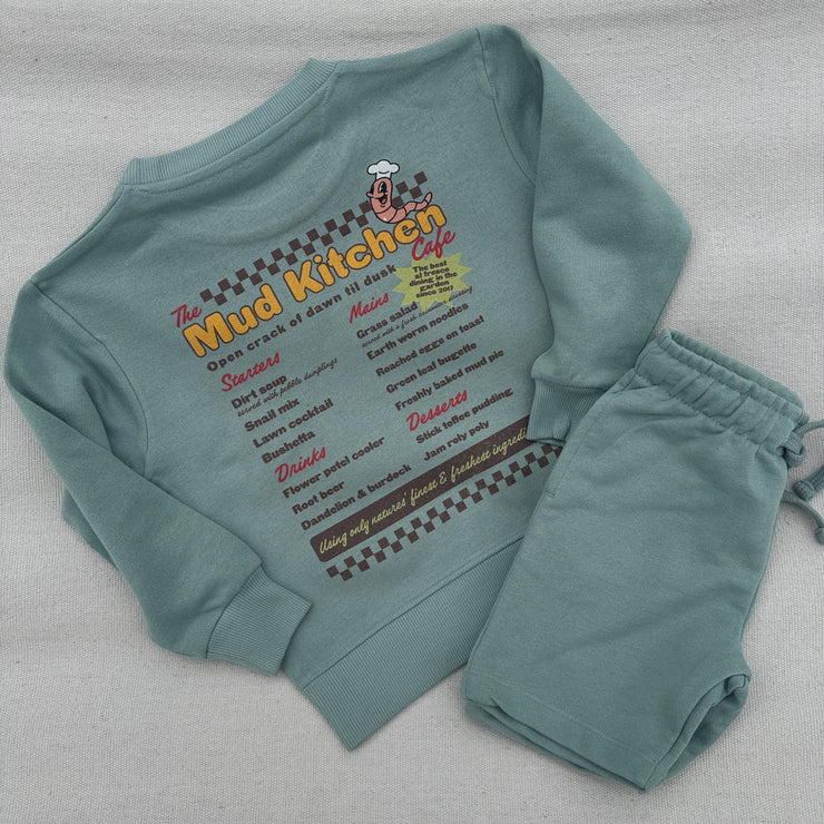 Mud kitchen cafe Kids Sweater & Shorts