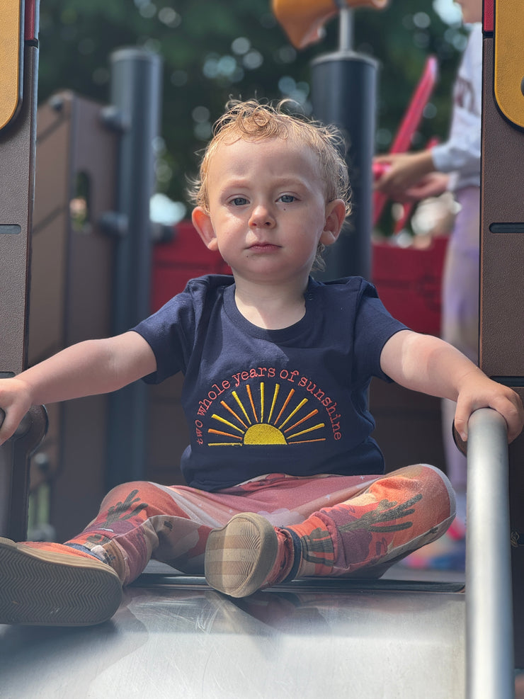 1st birthday sunshine t-shirt- (age) 1 whole year of sunshine