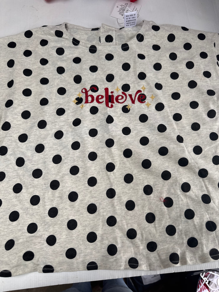 4-5 years dotty believe slouch tee