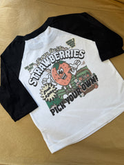 1-2 years strawberry black raglan