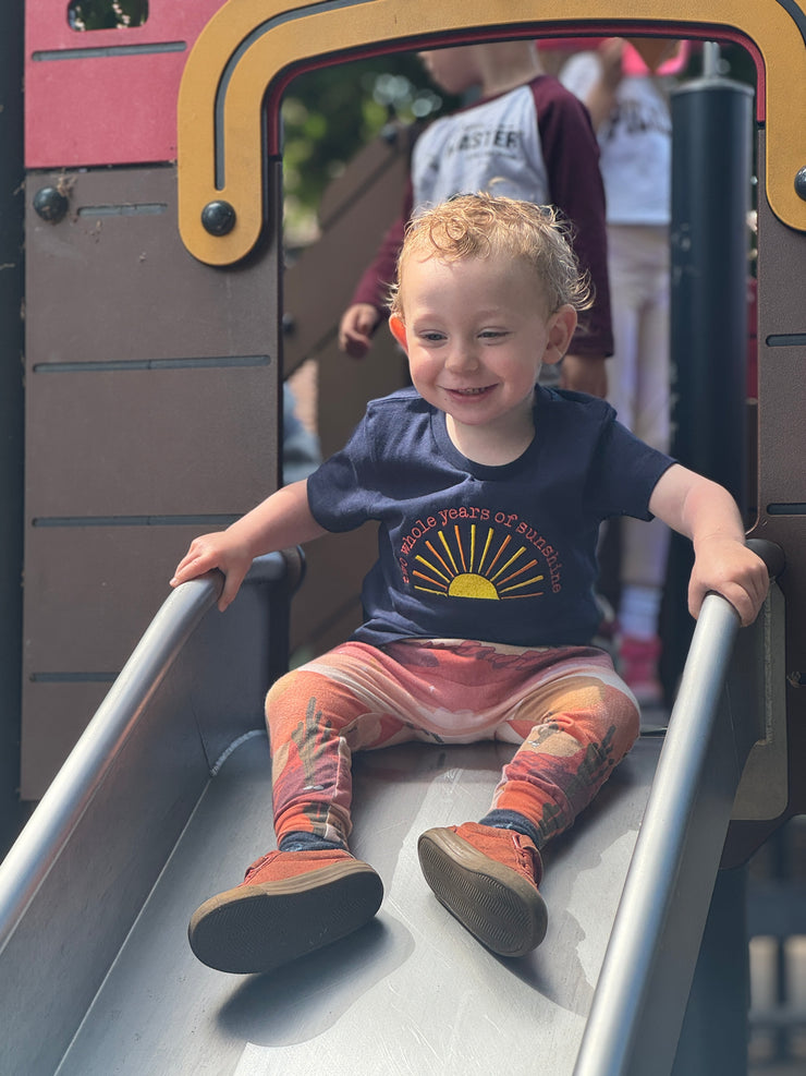 1st birthday sunshine t-shirt- (age) 1 whole year of sunshine