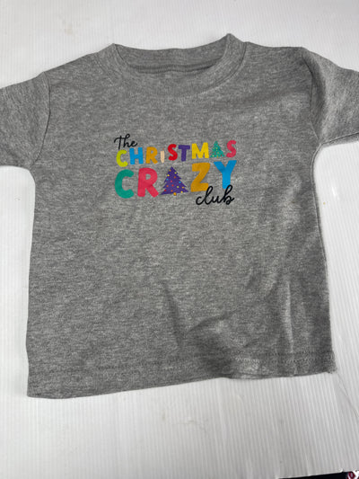 3/6 months grey Christmas crazy tee