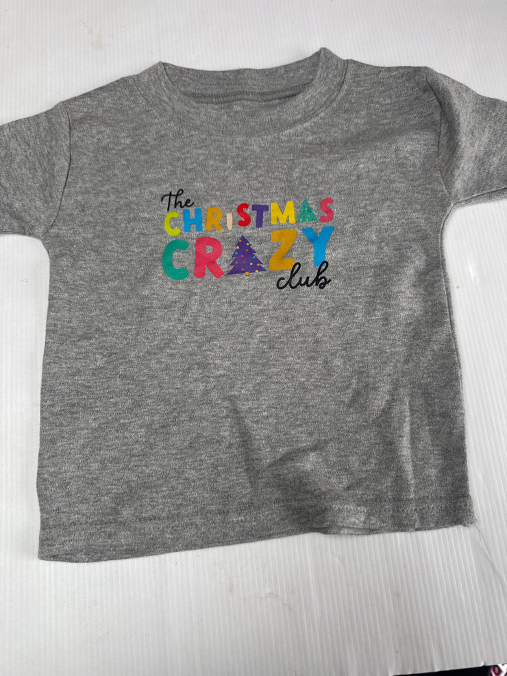 3/6 months grey Christmas crazy tee