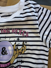 3-4 years halloween crafting hexes raising hell stripe tee misfit