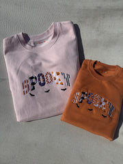 Spooky embroidered (adult and kids) sweatshirt