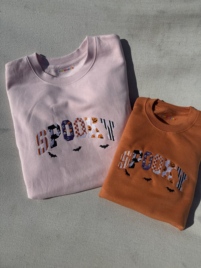 Spooky embroidered (adult and kids) sweatshirt