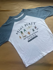 3-4 years mini beast raglan