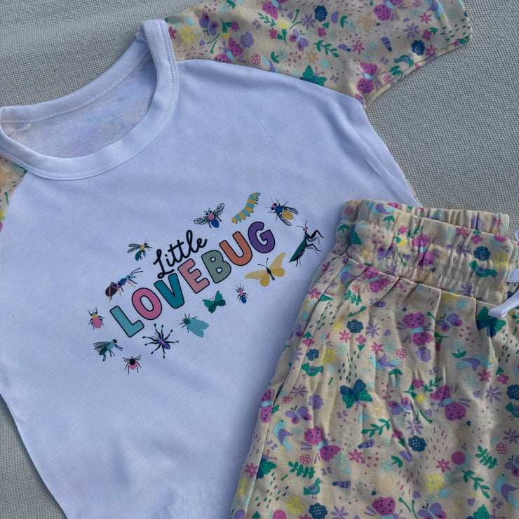 Lovebug  raglan Short Set