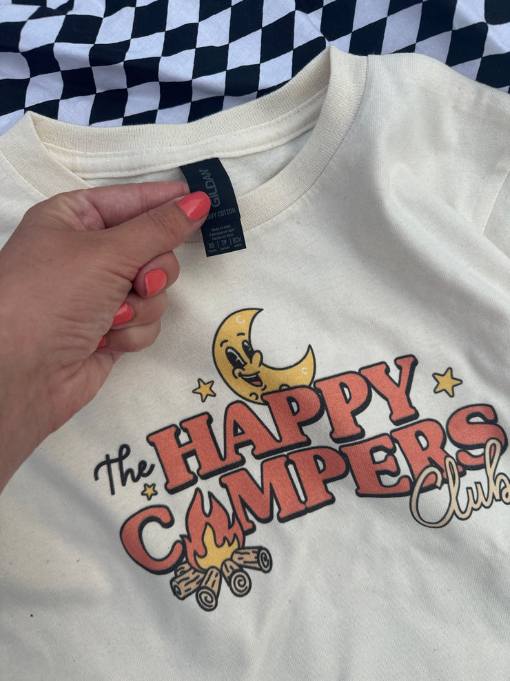 5-6 years (oversized) Happy campers natural tee
