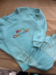 5-6 years Main character rainbow embroidered ribbed set