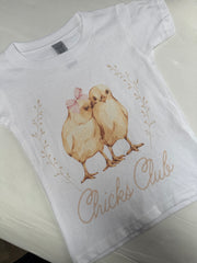 Chicks club 1-2 years tee premade