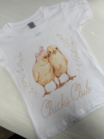Chicks club 1-2 years tee premade