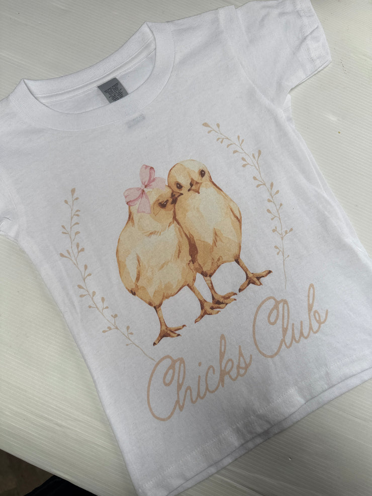 Chicks club 1-2 years tee premade