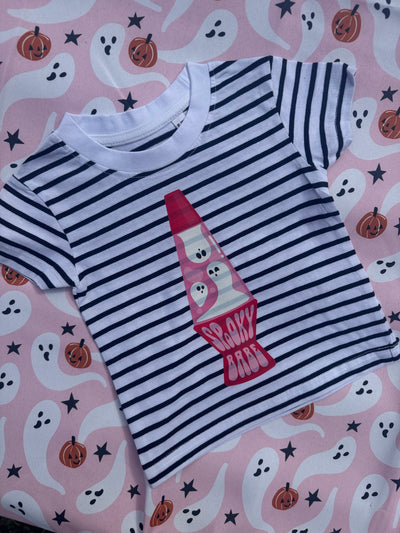 6-12 months Spooky babe stripe tee