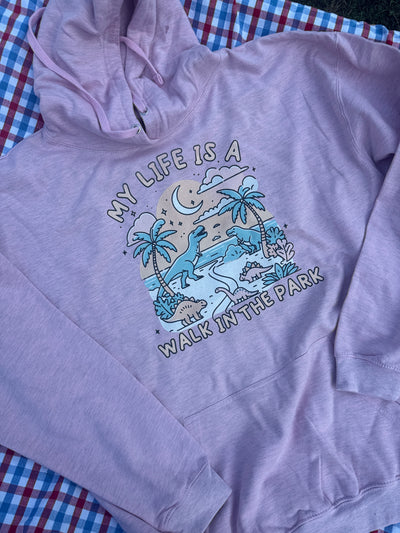 2XL (18/20) my life is a walk in the park pink hoodie - misfit