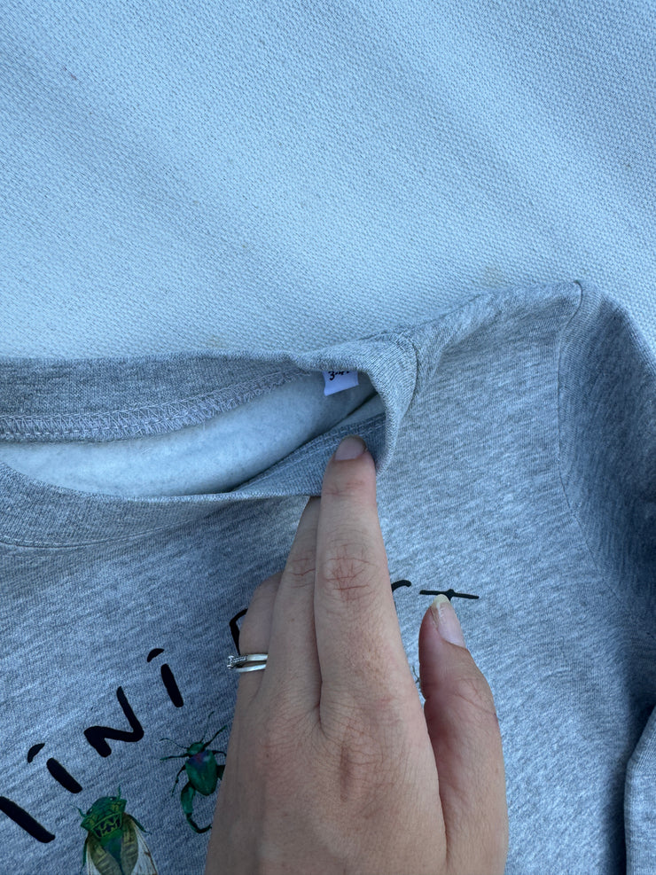 3-4 years mini beast grey sweater