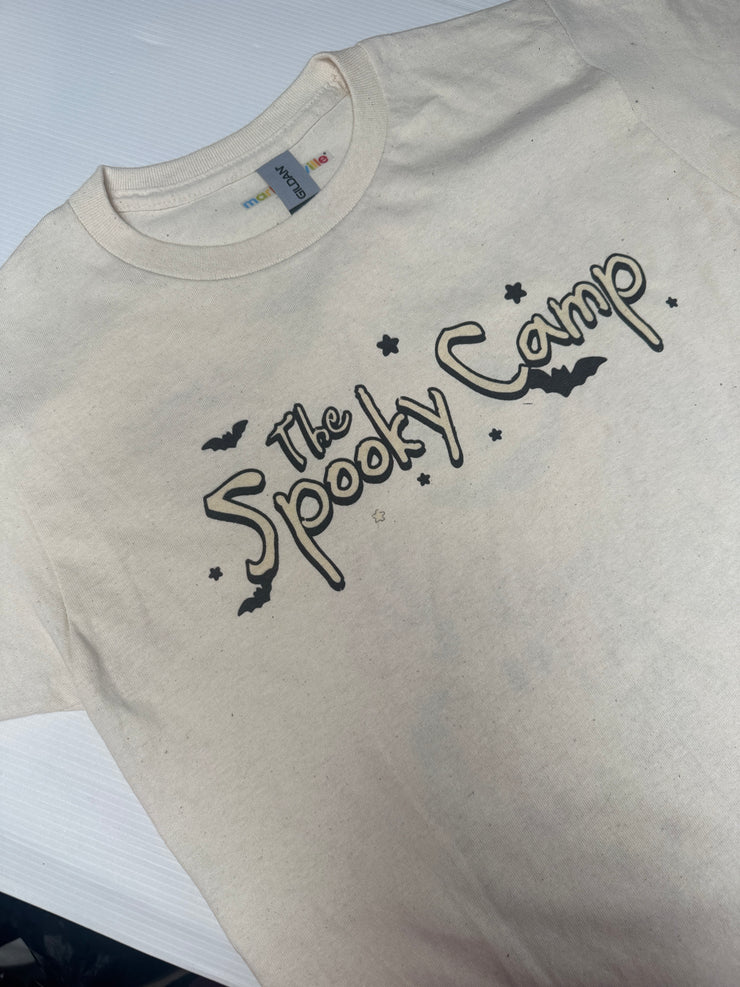 7-8 (oversized) Spooky camp natural tee