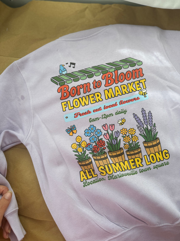 7-8 years lilac Born to bloom flower market sweatshirt