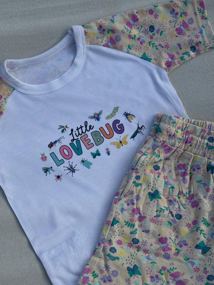 Lovebug  raglan Short Set
