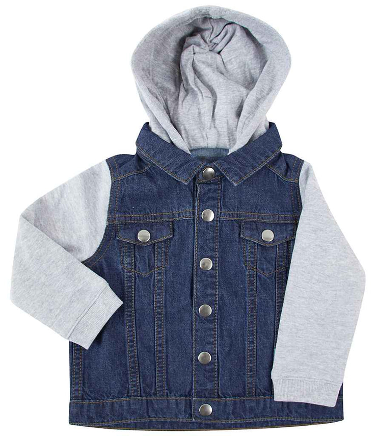 Personalised Festival Kids denim hooded jacket