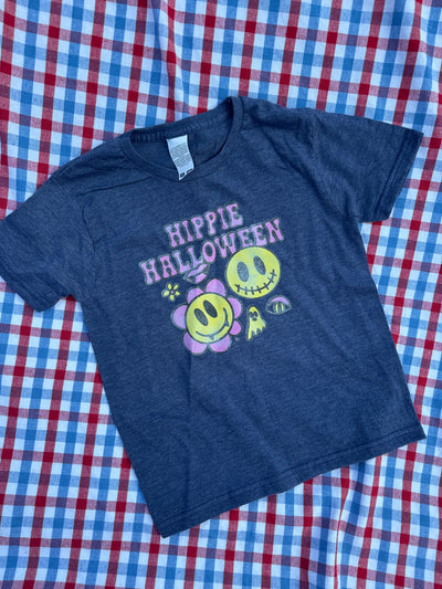 3-4 years hippie Halloween navy tee
