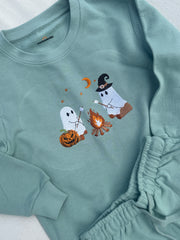Mystery halloween embroidered kids sweater/set