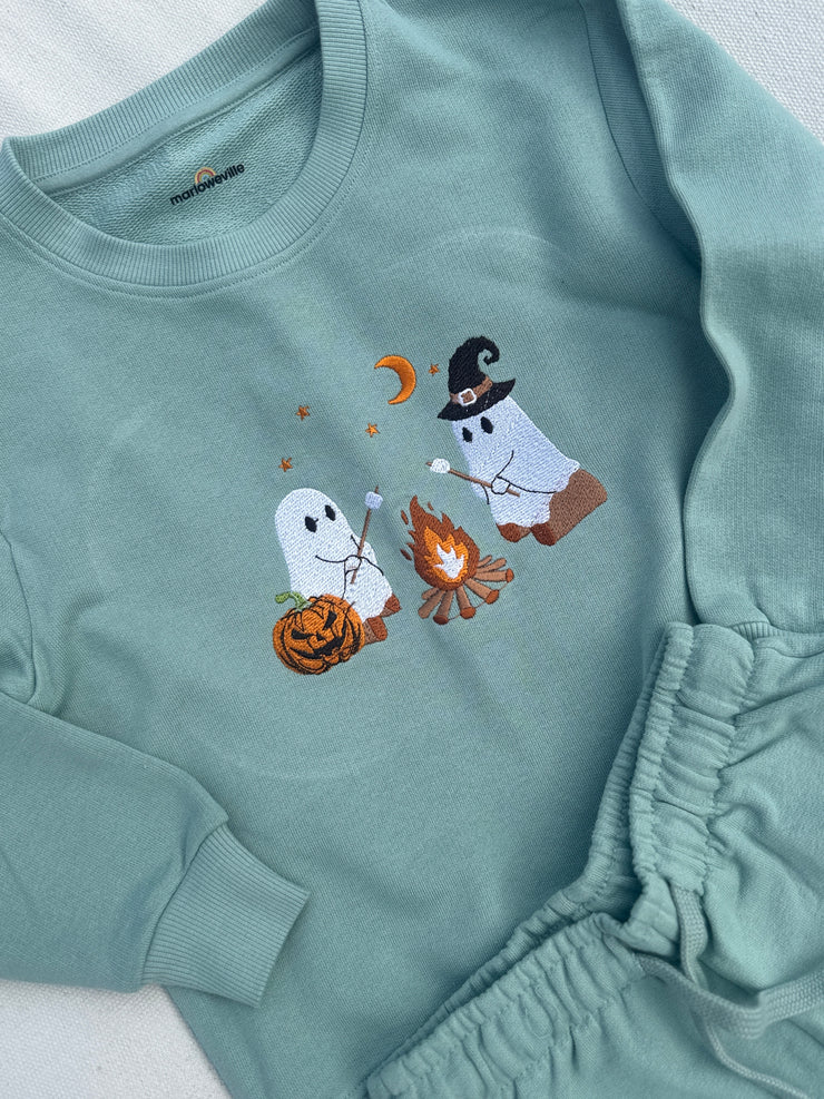 Mystery halloween embroidered kids sweater/set