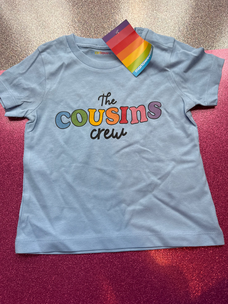 12-18 months cousins crea blue tee- no faults