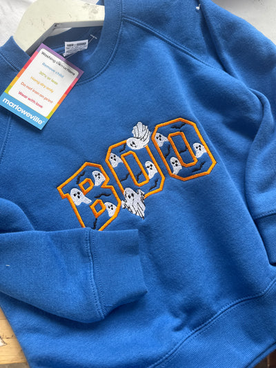 3-4 years boo blue sweatshirt no glitter