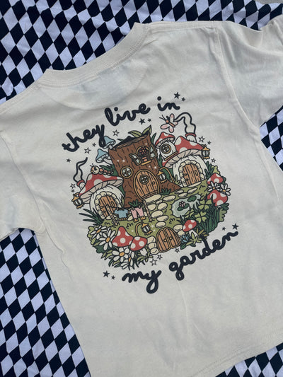 5-6 years (oversized) Fairy garden natural tee