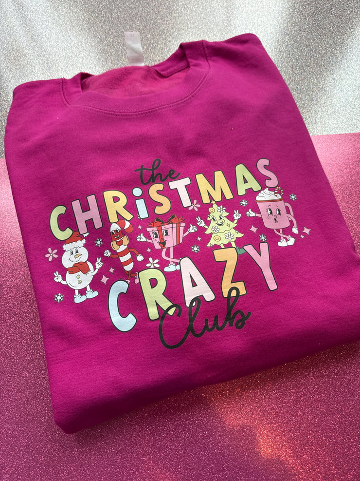 XL (16/18) magenta sweater Christmas crazy