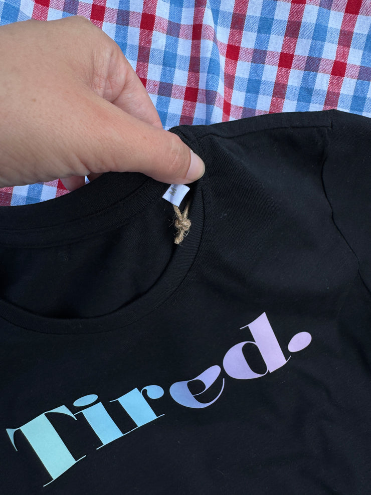 Medium (10-12) tired black tee