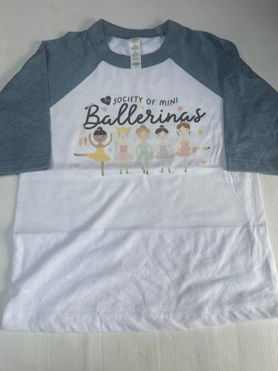 3/4 years (pre-made) ballerina raglan