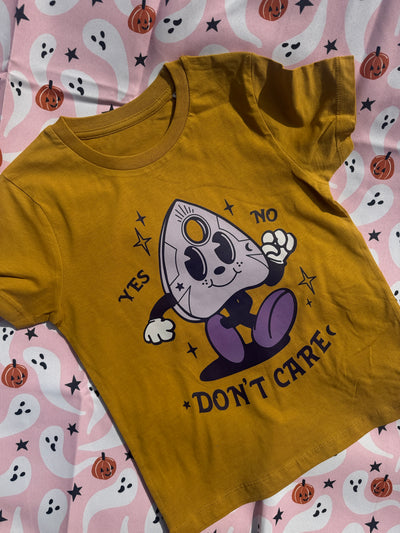 5-6 years Ouija board don’t care tee