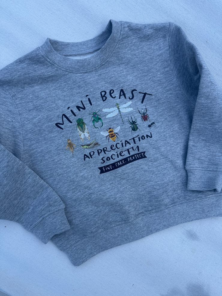 3-4 years mini beast grey sweater