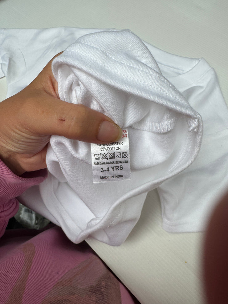 3-4 years conker club white tee