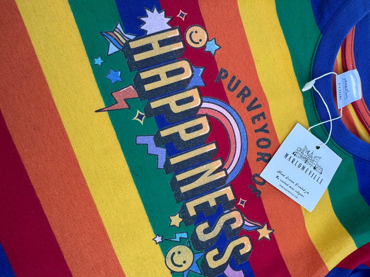 1-2 years MISFIT purveyor of happiness rainbow tee