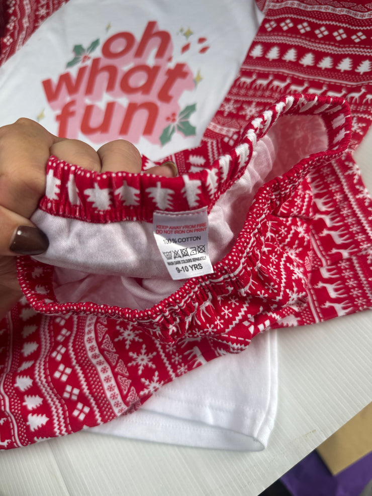 Oh what fun 9-10 years pjs misfit