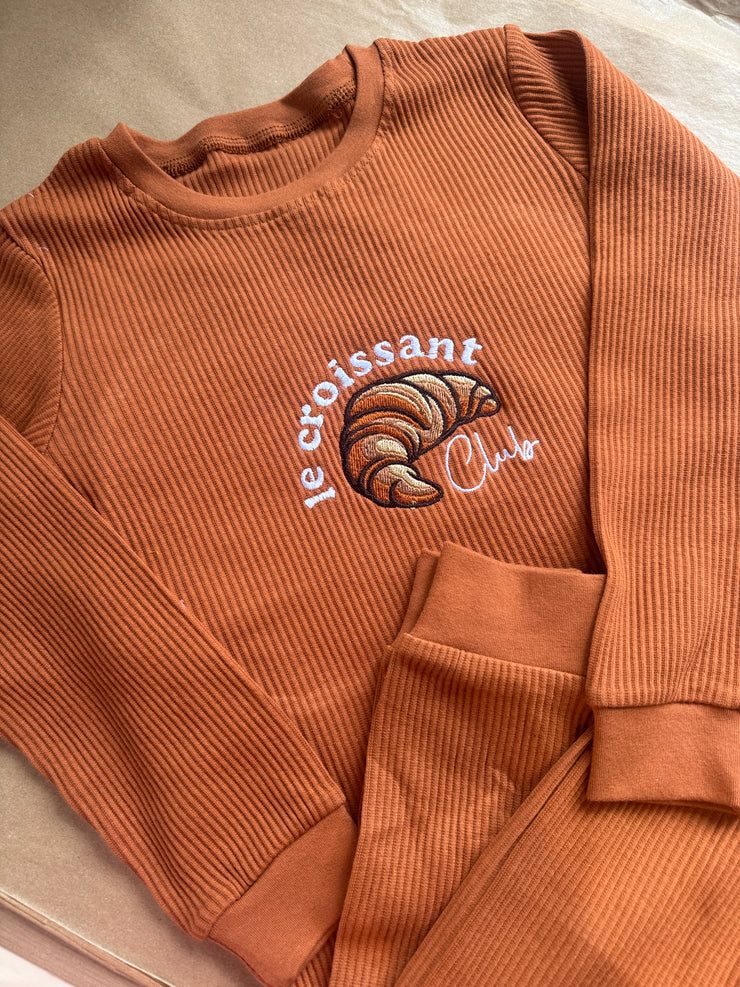 5-6 years crossaint club ribbed set