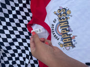 3-4 years Purveyor of happiness raglan red