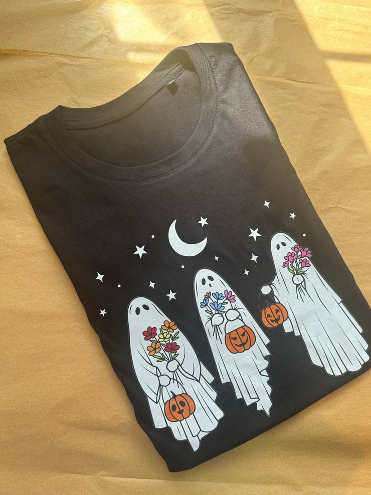 2xL ghost Halloween black tee