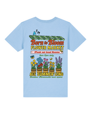 Born to bloom flower market organic kids tee
